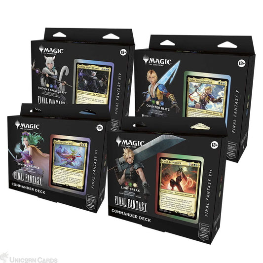 MTG - Magic: the Gathering: Final Fantasy Commander Deck Display (4 Decks)