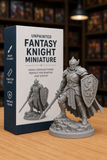 Unpainted Fantasy Knight Miniature